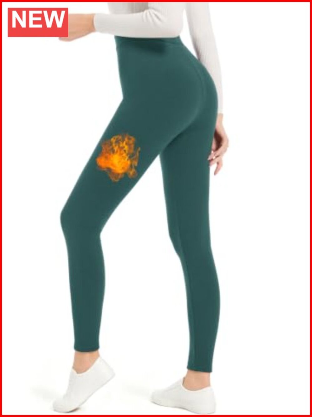 Womens Fleece Lined High Waisted Leggings Cotton Anti-Static Thermal Yoga Pants